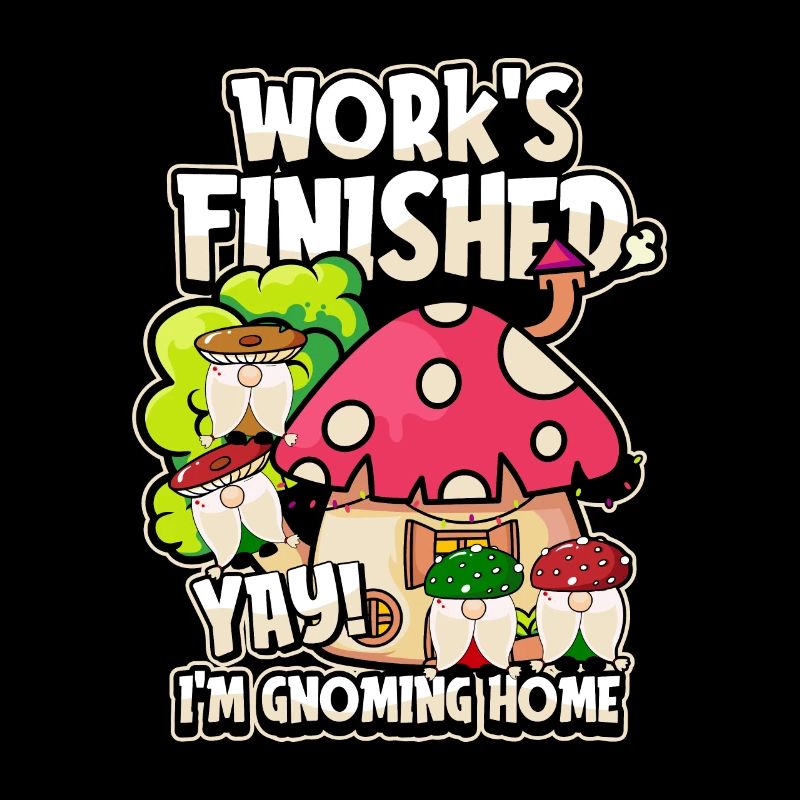 Champignons cueilleurs de champignons Drôle de nain de champignons