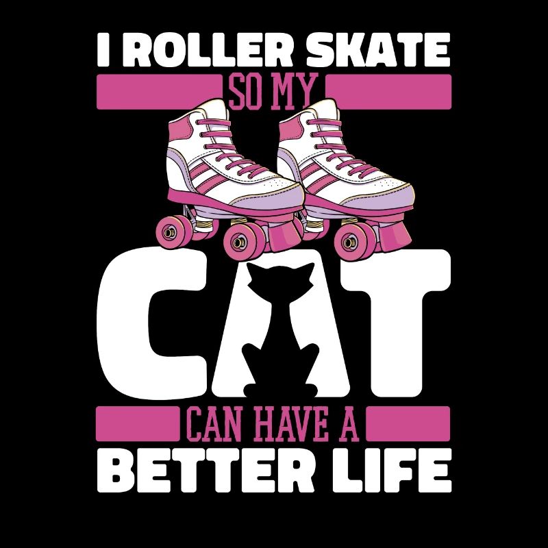 Patins à roulettes Roller skating cat