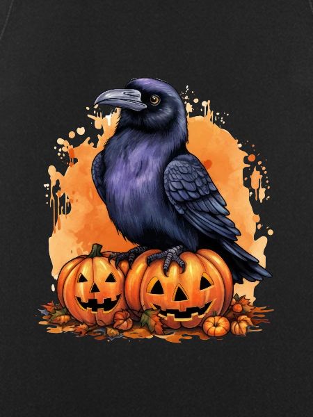Halloween Pumpkin Raven
