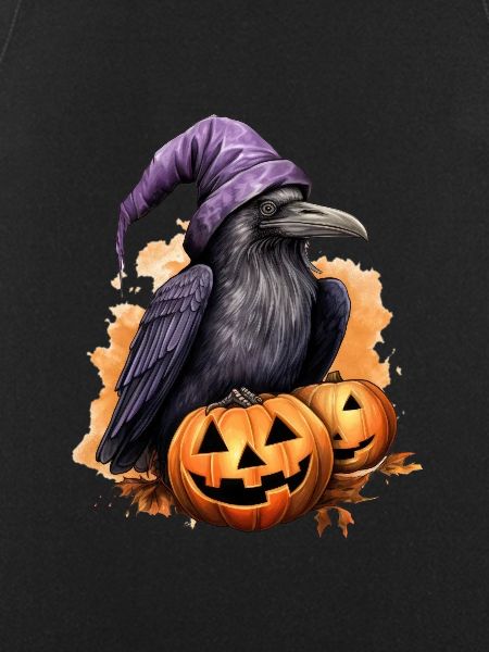Halloween Pumpkin Raven