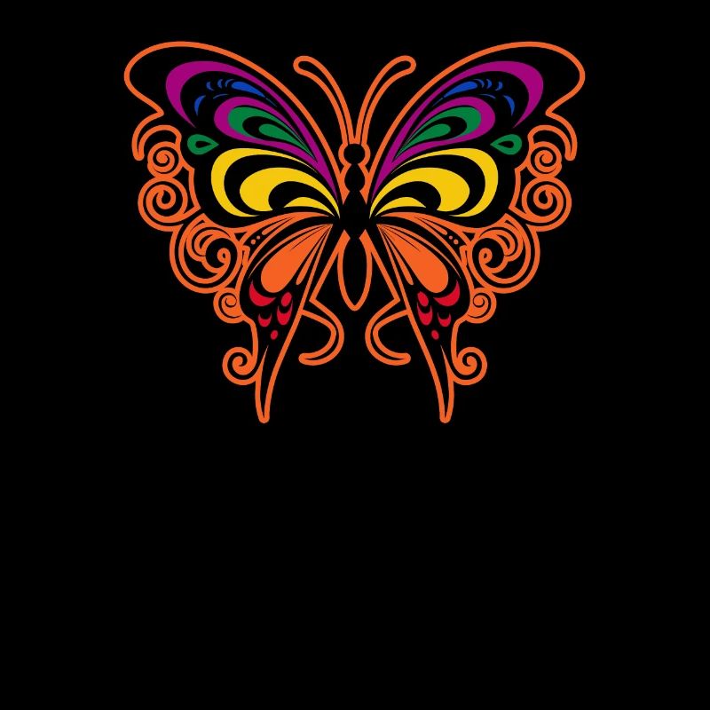Papillon Arc-en-ciel Tribal Papillon