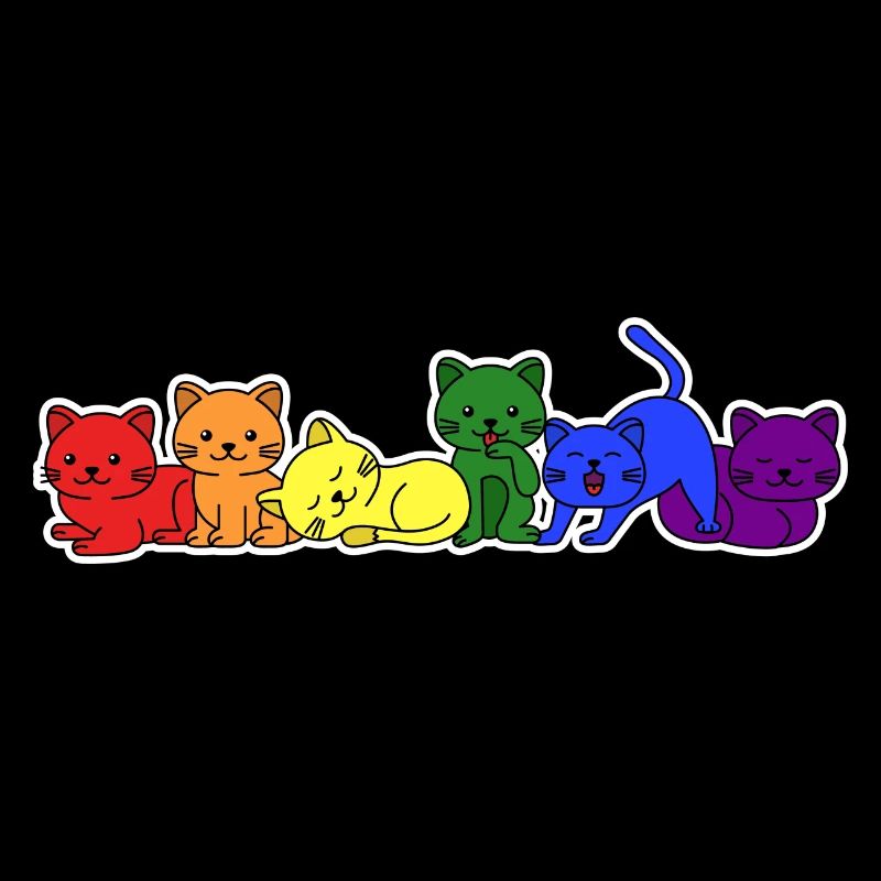Conception de chat drapeau LGBT + pour les personnes LGBT +