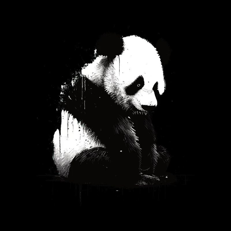 Pochoir Panda Bear
