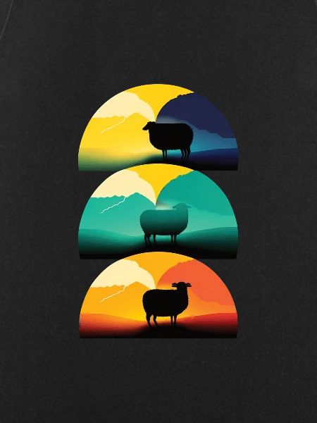 Sheep love sunset