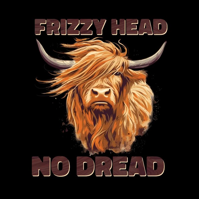 Frizzy Head No Dread Highland Cow