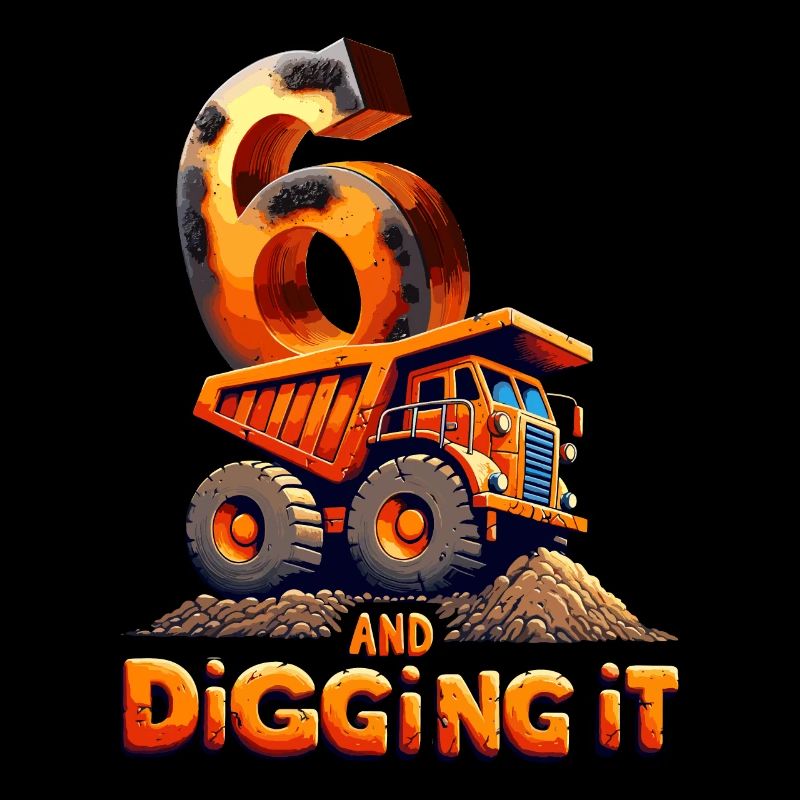 Aufregendes Orange-bagger-spaßdesign Zum 6.