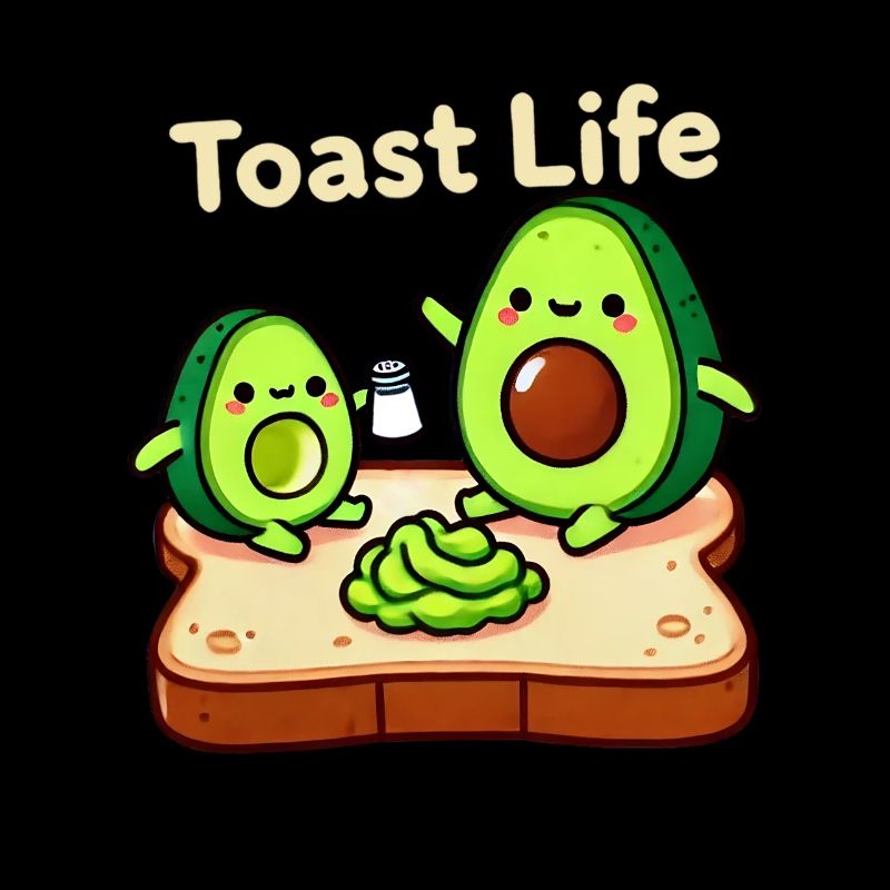 Toast Life Drôle Petit déjeuner Avocat Design
