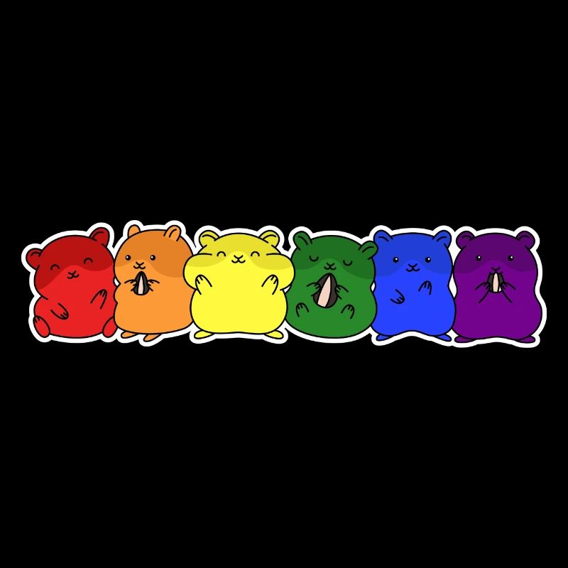 Conception de hamster drapeau LGBT + pour les personnes LGBT +