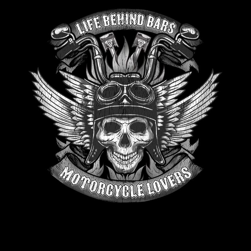 Motorcycle lovers skull