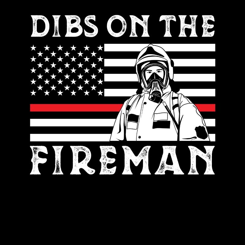 Retro Groovy Dibs On The Fireman, funny