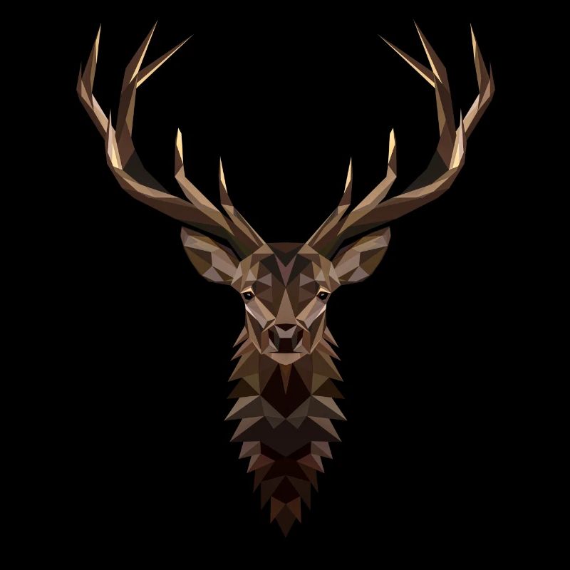 Geometric Deer - Polygon Art Deer - Low Po