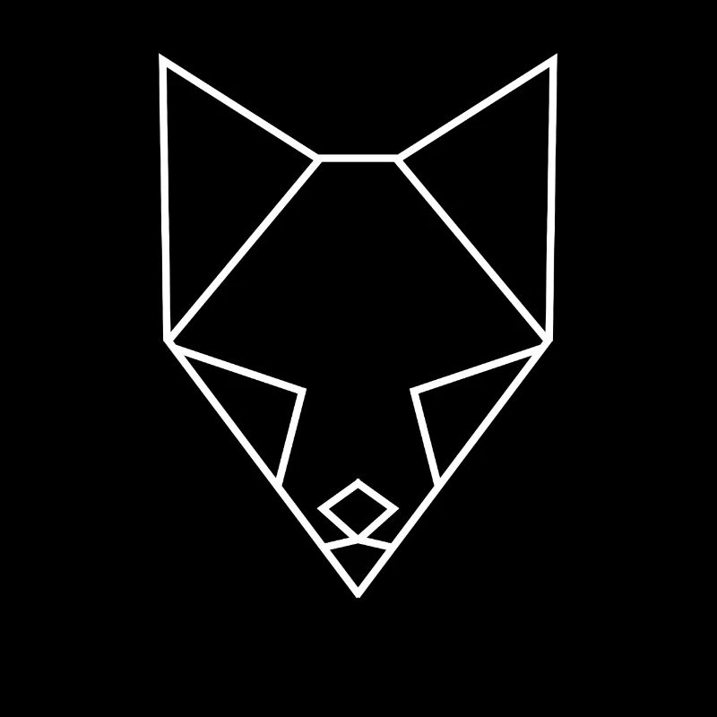 Cadeau de minimalisme de conception polygone Fox