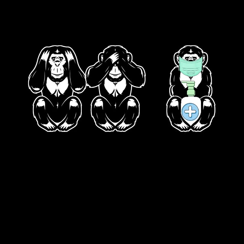 3 Singes Ne écoutez rien Distancing
