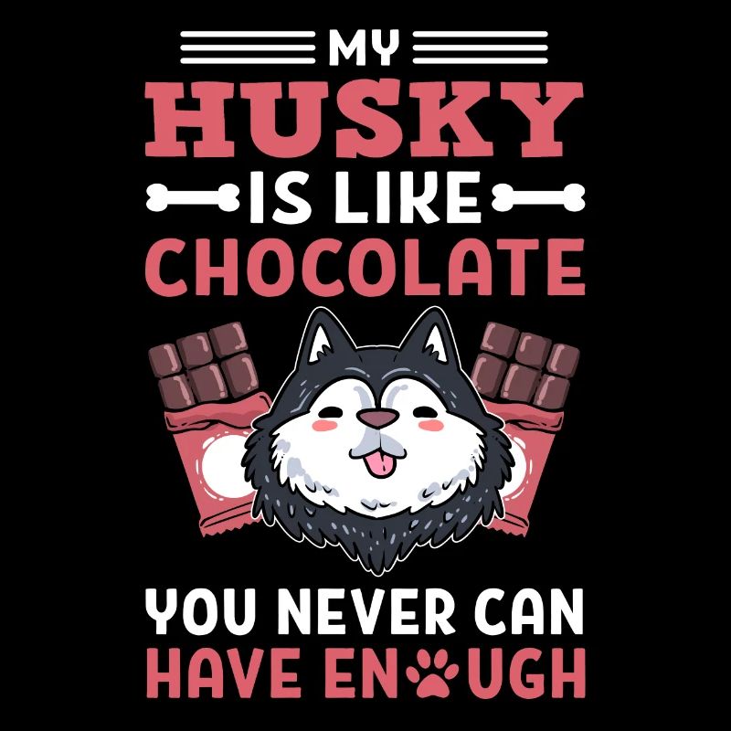 Mon Husky est comme le Husky sibérien au chocolat
