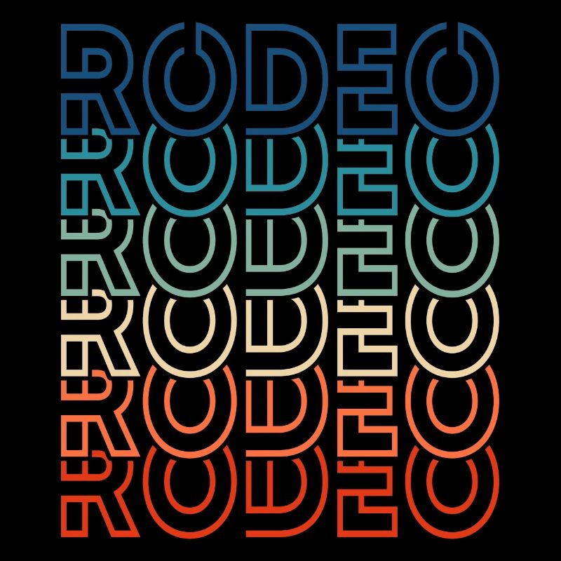 Rodeo Retro Text Cowboy