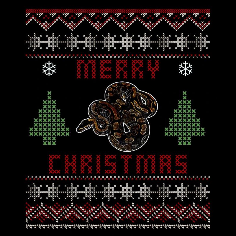Ball Python Schlange Besitzer Weihnachten Pullover