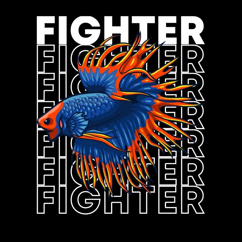 Betta Fish 80's Style Siamese Fighting Fish