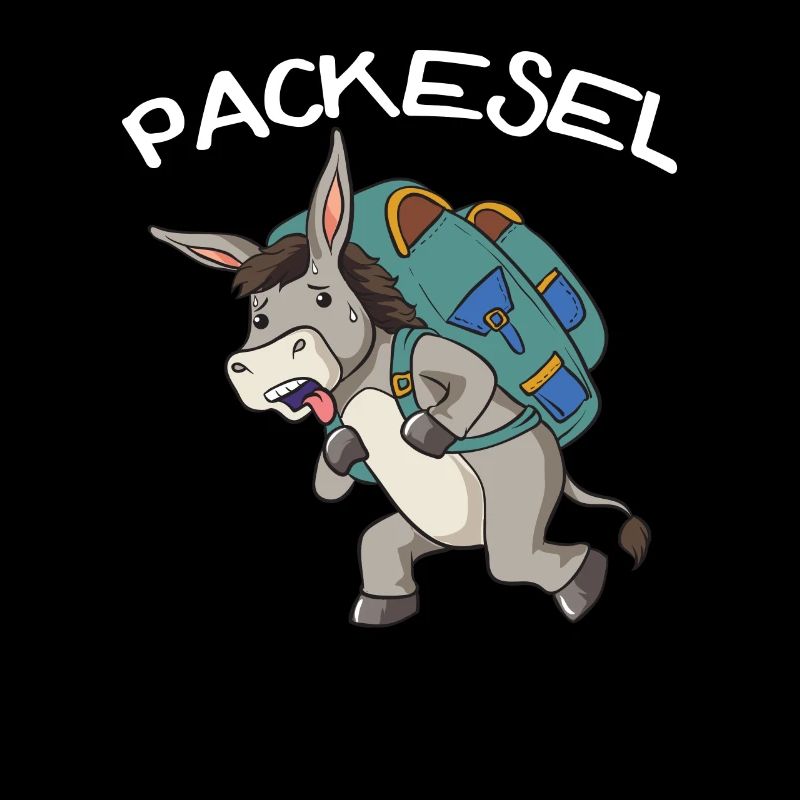 Esel Packesel Maultier Muli Donkey Geschenk