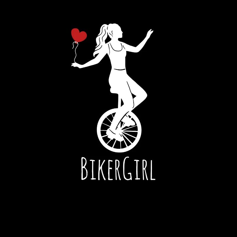 Conception de fille de motard pour monocycliste