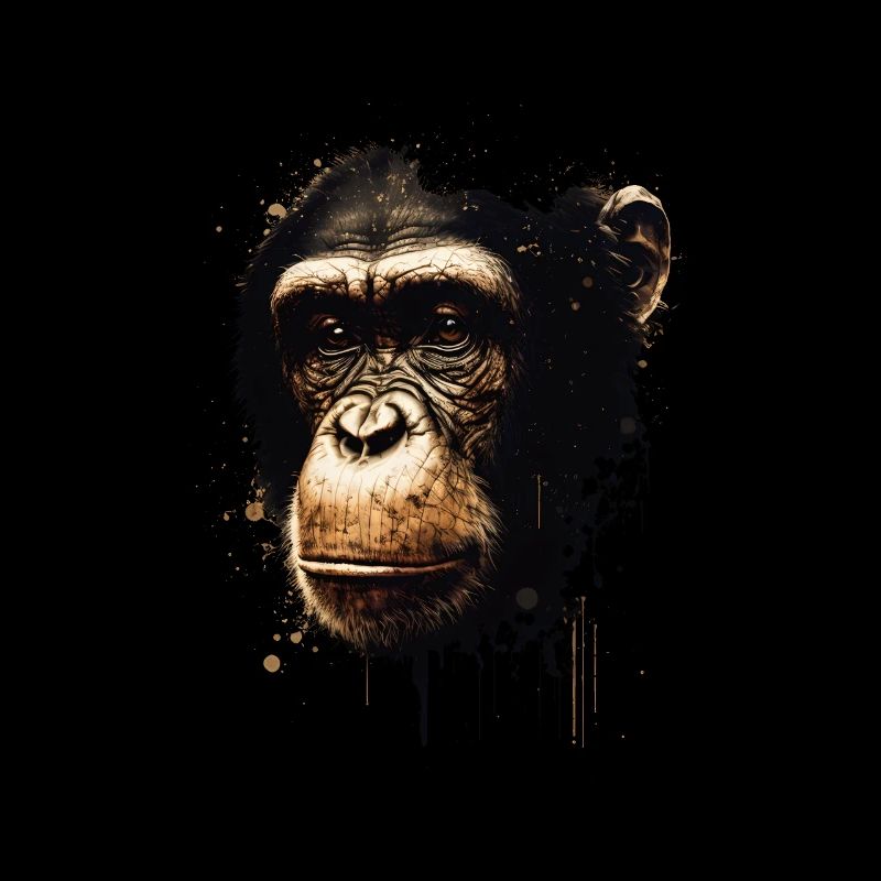 Portrait de singe chimpanzé