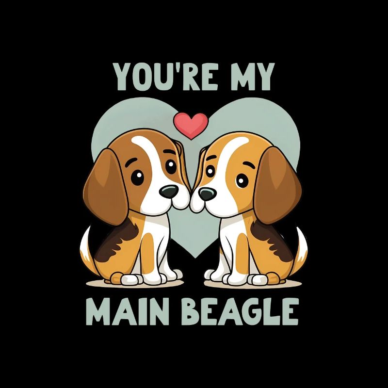 Tu es mon principal Beagle Saint-Valentin