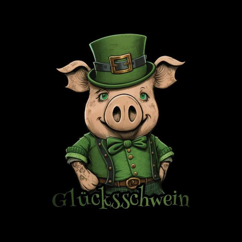 Lucky pig St. Patty pig