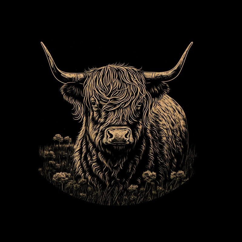 Scottish Highland Cattle Portrait
