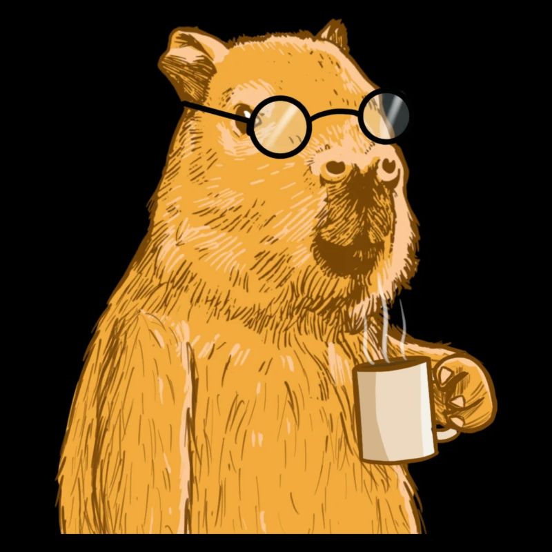 Capybara with glasses