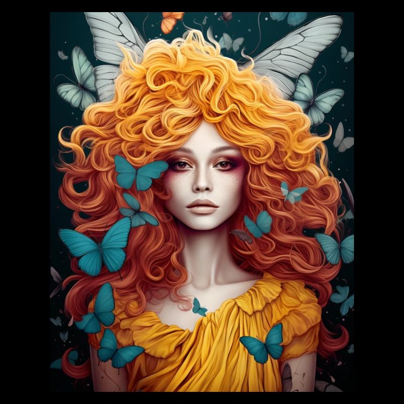 Mädchen mit Schmetterlingen