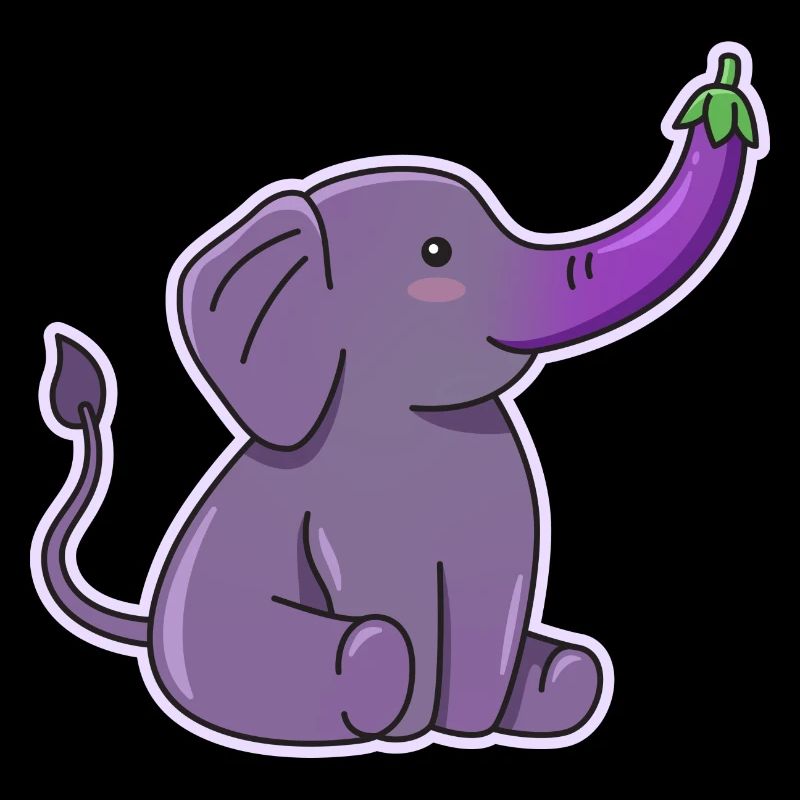 conception d’aubergine éléphant pour