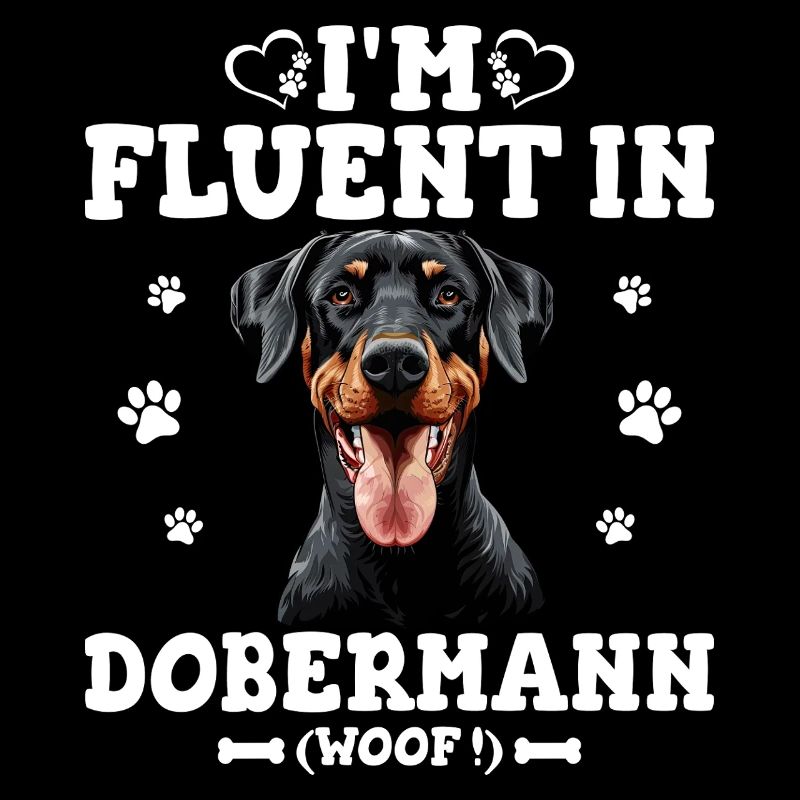 Parler Le Dobermann Humor Chien Dobermann