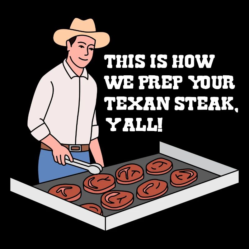Steak in Texas Design für stolze Texaner