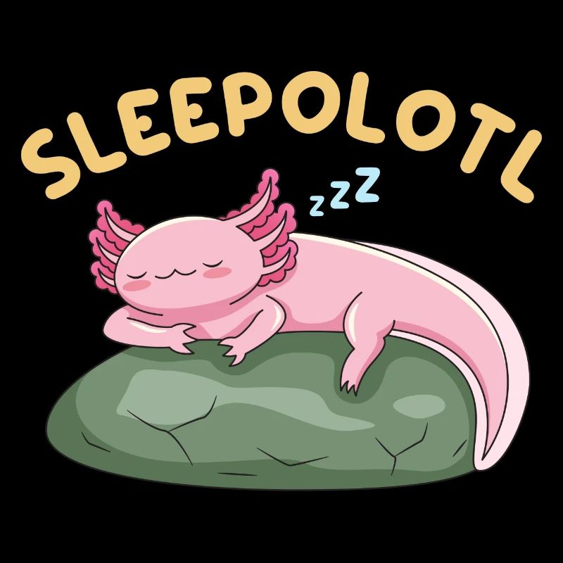 Conception de jeu de mots Sleepolotl pour les amateurs d’axolotl