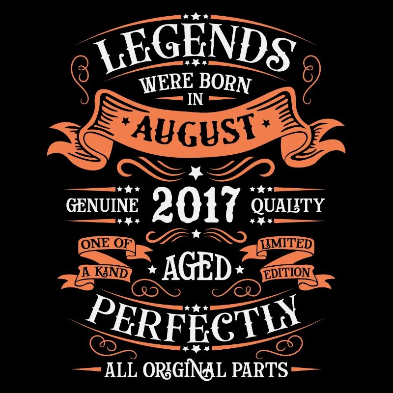 Août 2017 anniversaire 2017 légendes Août