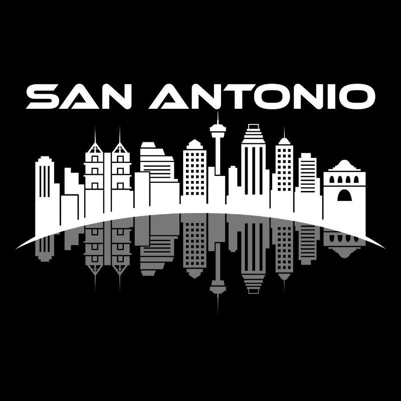 San Antonio Mirrored Skyline Design for Proud