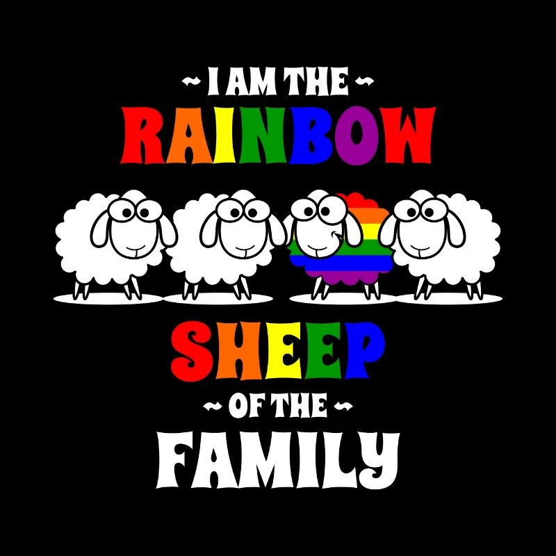 LGBTQ Regenbogenschaf Schwul Lesbisch Rainbow