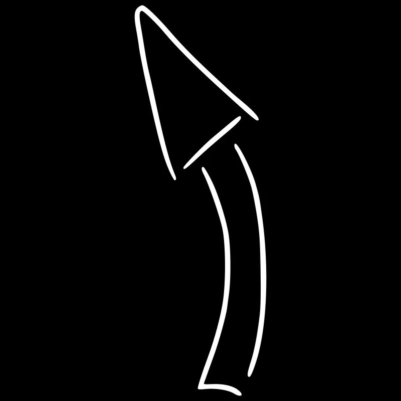 Arrow drawing sketch white