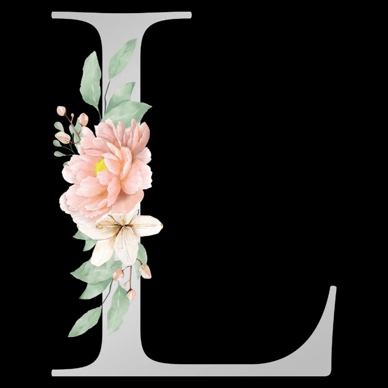 Customizable Monogram L Floral