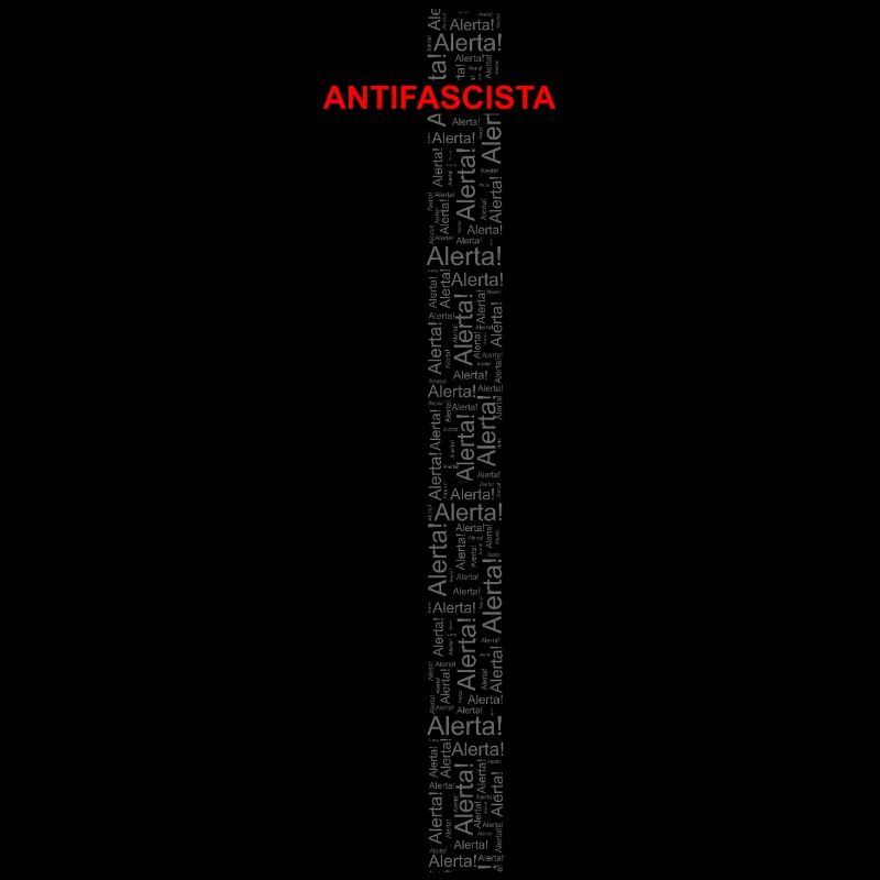 Alerte! Antifasciste ! - Art des mots rouge/gris