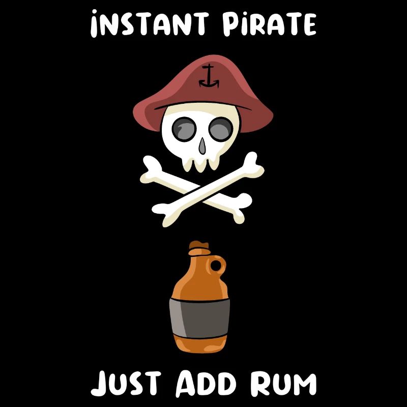 Pirat Rum Totenkopf Geschenk Spruch