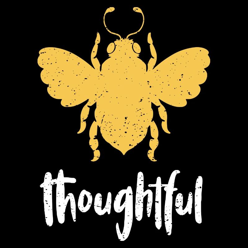 Abeille jaune Abeille réfléchie Soyez réfléchi