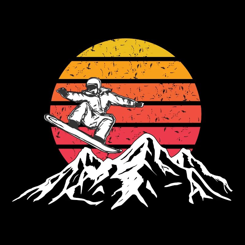 Snowboard mountains winter sun