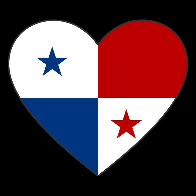 Cœur de drapeau du Panama