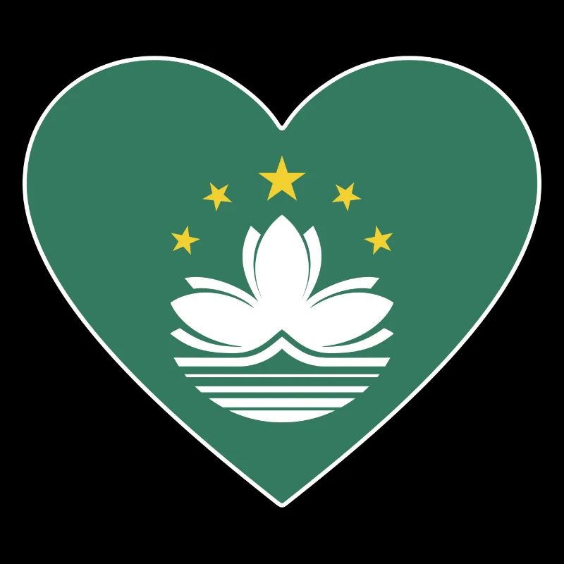 Cœur de drapeau de Macao