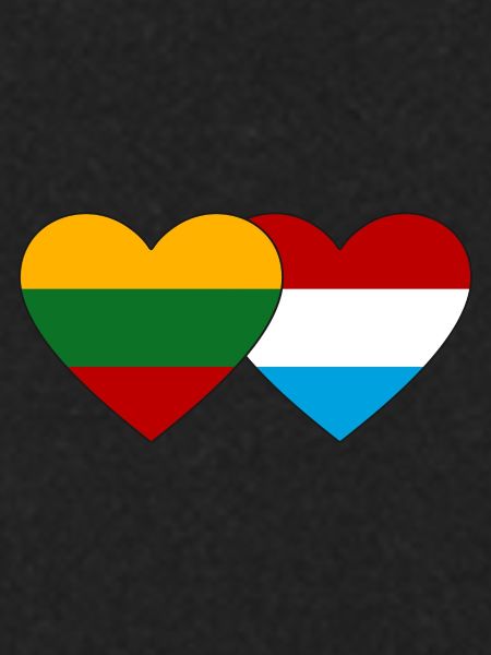 Lithuania Luxembourg Flag Heart