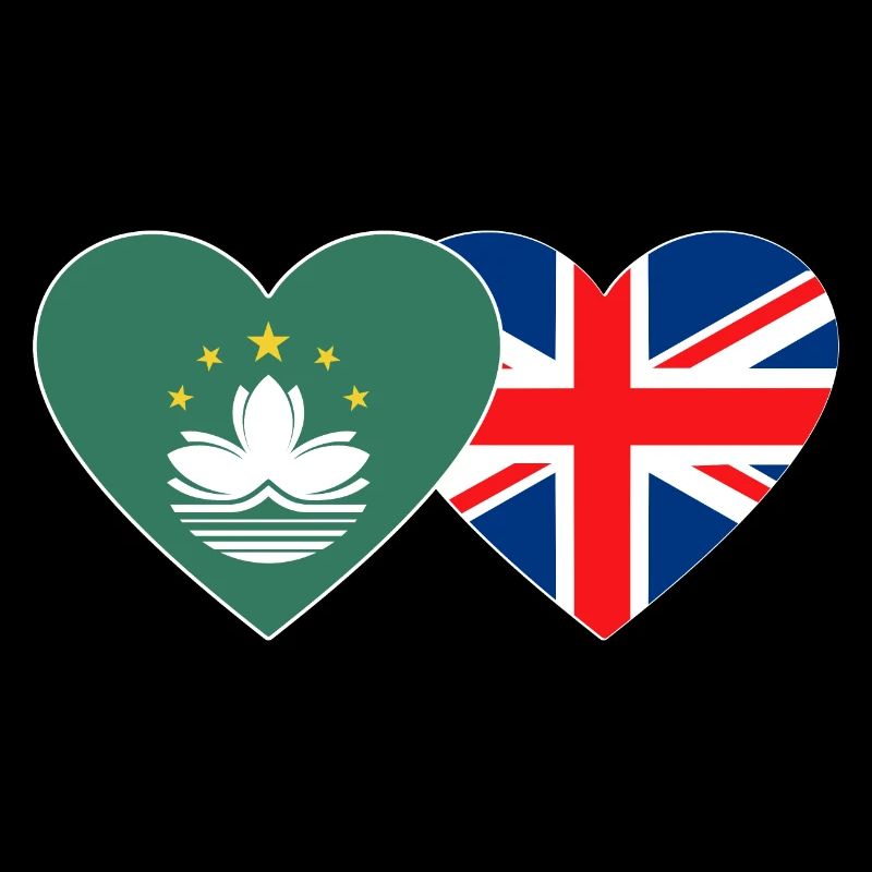 Macao Drapeau du Royaume-Uni Coeur