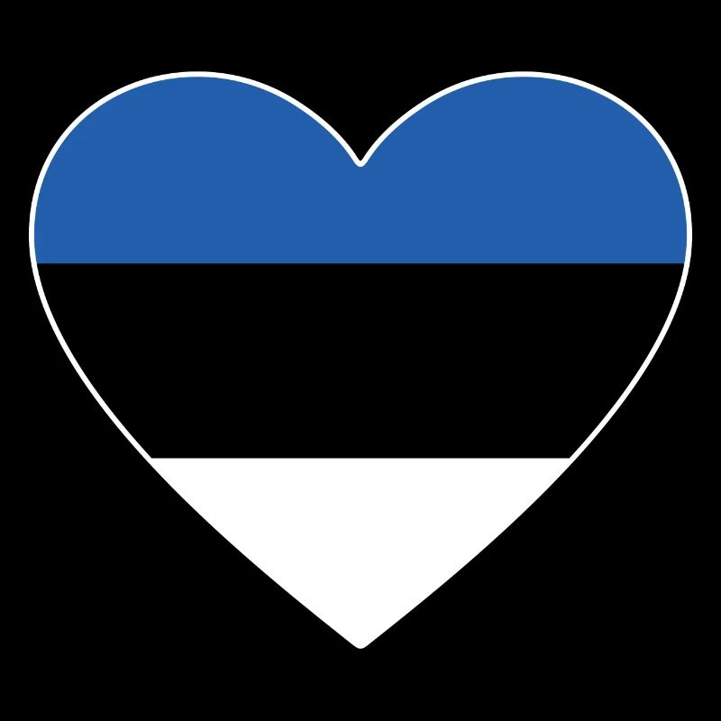 Cœur de drapeau de l’Estonie