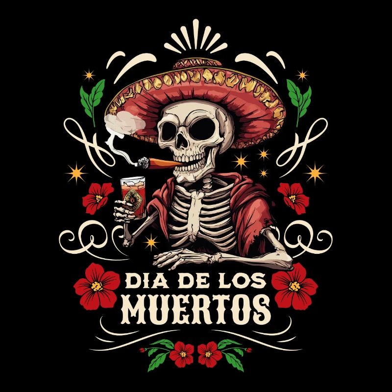 Dia De Los Muertos Skull Skull Tequilla
