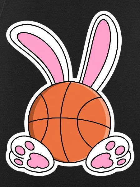 Easter Basketball Bunny Design