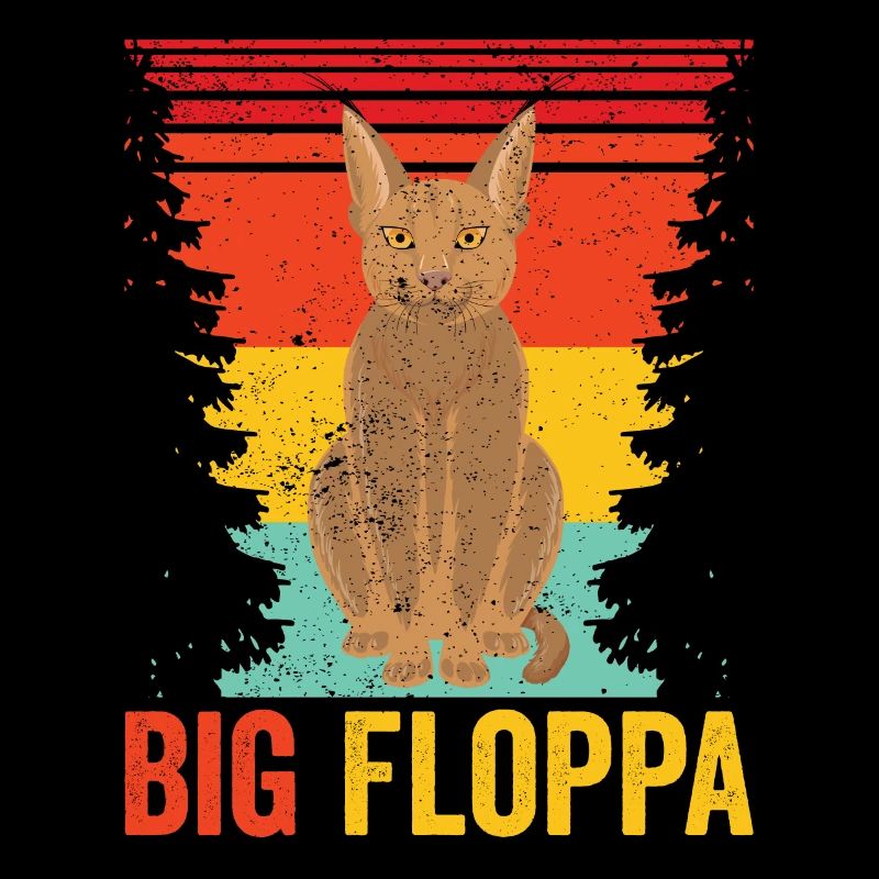 Big Floppa Karakal Katze Meme Retro